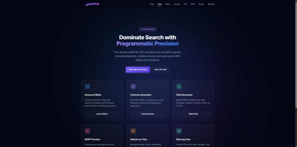 pSEO (Programmatic SEO) Toolbox v2.0 launched